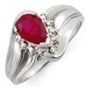Image 1 : OVERSTOCK 0.77ctw ACA Certified DIAMOND & RUBY RING