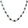 Image 1 : FINE 21.00ctw ACA CERTIFIED DIAMOND & EMERALD NECKLACE