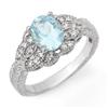 Image 1 : FINE 1.55ctw ACA CERTIFIED DIAMOND & AQUAMARINE RING