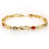 Image 1 : BRACELET 2.62ctw CERTIFIED DIAMOND & MULTI-SAPPHIRE