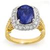 Image 1 : ACA CERTIFIED 5.40ct DIAMOND & TANZANITE RING 14KT GOLD