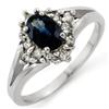Image 1 : FINE 1.05ctw ACA Certified DIAMOND & BLUE SAPPHIRE RING