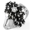 Image 1 : CERTIFIED 2.25ctw WHITE & BLACK DIAMOND RING WHITE GOLD