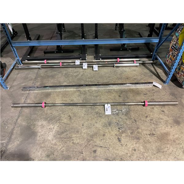 CHROME COMMERCIAL OLYMPIC WEIGHT BAR ( NO WEIGHT LOCKS )
