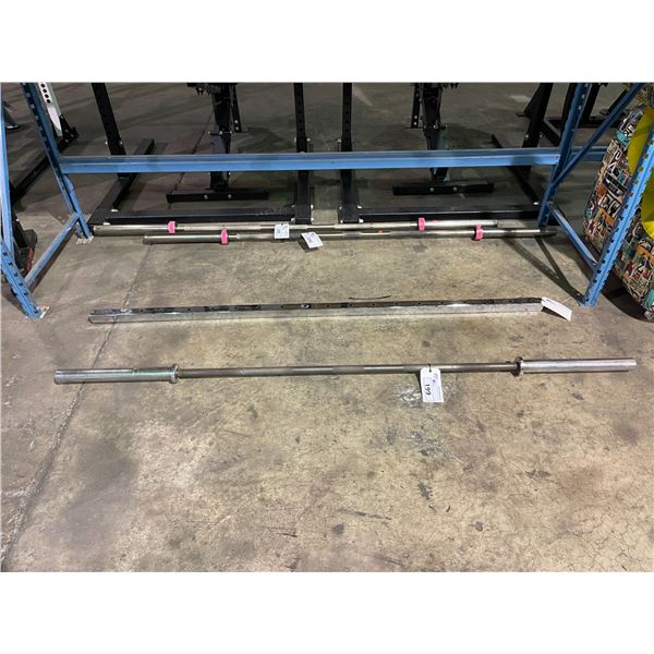 CHROME COMMERCIAL OLYMPIC WEIGHT BAR ( NO WEIGHT LOCKS )