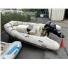 Image 1 : MERCURY AA350042M 5 PERSON SOLID BOTTOM INFLATABLE BOAT WITH SEAT, STEERING CONSOLE, CONTROLS,