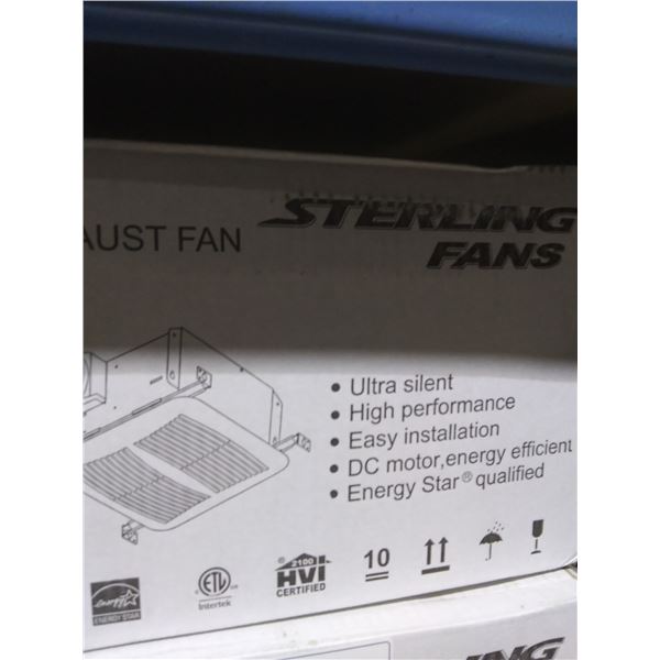 PAIR OF STERLING FANS SE110 ULTRA SILENT HIGH PERFORMANCE HVAC CEILING EXHAUST FANS