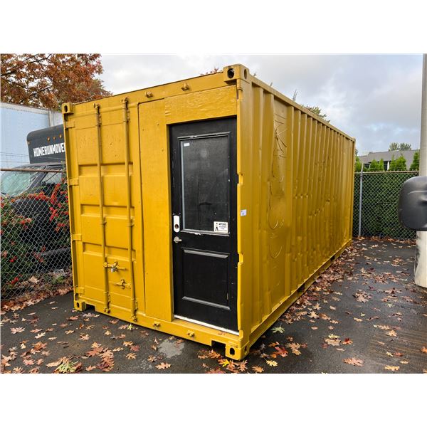 20' YELLOW CONTAINER WITH OFFICE DOOR