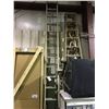 Image 1 : YELLOW 28' FIBERGLASS INDUSTRIAL EXTENSION LADDER