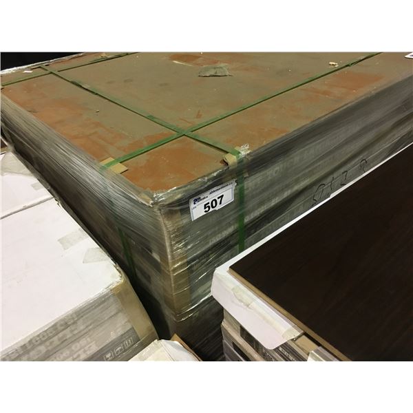 PALLET OF 42 BOXES OF BLACK WALNUT 8139 LAMINATE BULLNOSE STAIR TREADS