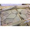 Image 2 : APPROXIMATELY 250 SQ. FT OF RUSTIC MULTI BROWN 20"X20" MOSAIC SLATE STONE TILE