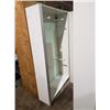 Image 2 : 1 WHITE WOOD 2 DOOR WARDROBE AND 2 WHITE/NATURAL SINGLE DOOR WOOD STORAGE CABINETS