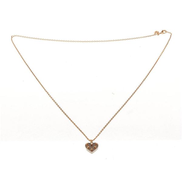 Louis Vuitton Gold Studded Heart Necklace