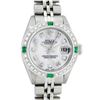 Image 1 : Rolex Ladies Stainless Steel Mother Of Pearl Diamond 26MM Datejust Wristwatch