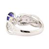 Image 3 : 1.10 ctw Blue Sapphire And Diamond Ring - 18KT White Gold