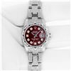 Image 4 : Rolex Datejust New Style Ladies 26 Quickset Red Full Diamond 4CTW Datejust Box A