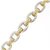 Image 7 : NEW Italian Solid 14K TT Gold 8" Interlocking Oval Link Chain Bracelet