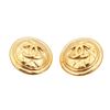 Image 1 : Chanel Gold CC Disc Earrings