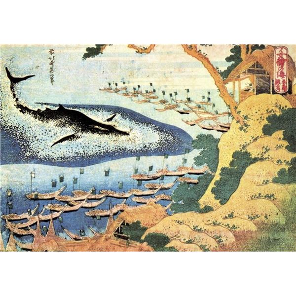 Hokusai - Ocean Landscape and Whale