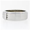 Image 7 : Men's 8.9mm 14K Gold 0.40 ctw Round Brilliant Diamond Brushed Wedding Band Ring