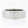 Image 9 : Men's 8.9mm 14K Gold 0.40 ctw Round Brilliant Diamond Brushed Wedding Band Ring