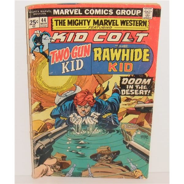 Marvel Comics Kid Colt, Two Gun Kid, The Rawhide Kid Vol 1 #44 March 1976 - bande dessinée Western