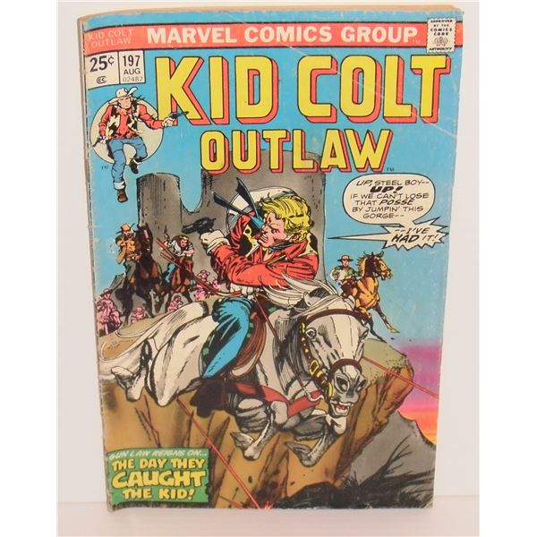 Kid Colt Outlaw Marvel Comics Vol 1 #189 March 1974 old Western Comic Book - bande dessinée Cowboy