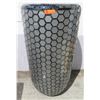 Image 1 : Planter/Vessel w/ Mirrored Hexagonal Mosaic Tiles 24"D x 49"H