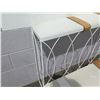 Image 2 : White Bench Style Metal 2-Tier Display Stand