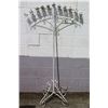 Image 1 : Tall White Metal 11 Cup Candle Holder w/ Pedestal Base