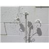 Image 2 : Tall White Metal 3 Cup Candle Holder w/ Pedestal Base (Retail $167)