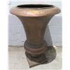 Image 1 : Brown Urn Planter on Pedestal Base