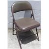 Image 1 : Qty 8 Folding Metal Chairs w/ Padded Seat & Back 19"x8"x38"H