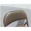 Image 2 : Qty 8 Folding Metal Chairs w/ Padded Seat & Back 19"x8"x38"H