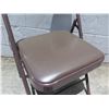 Image 3 : Qty 8 Folding Metal Chairs w/ Padded Seat & Back 19"x8"x38"H