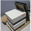 Image 1 : Qty 2 White Display Stands w/ 2 Table Tops