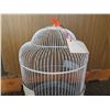Image 2 : White Metal Wire Bird Cage 10" D x 18"H  (Retail $179, Sale $99)