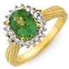 Image 1 : RING 1.75ctw ACA CERTIFIED DIAMOND & GREEN TOURMALINE