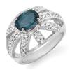 Image 1 : FINE 1.90ctw ACA Certified DIAMOND & BLUE SAPPHIRE RING