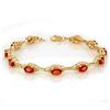 Image 1 : FINE 8.00ctw ACA Certified ORANGE SAPPHIRE BRACELET