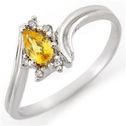 RING 0.35ctw ACA Certified DIAMOND & YELLOW SAPPHIRE