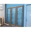 Image 9 : Qty 3 Folding Doors w/ Custom-Carved Inset Panel