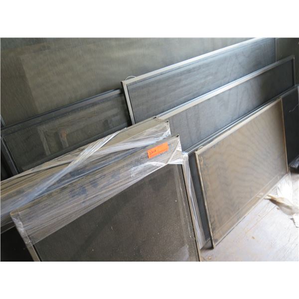 Misc. aluminum box frame screens. Various sizes.