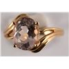 Image 1 : Oval Ice Pink Topaz Gold Ring  [137765]