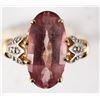 Image 1 : Oval Pink Topaz Gold Ring  [137764]