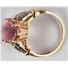 Image 2 : Oval Pink Topaz Gold Ring  [137764]