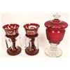 Image 1 : Collectible Red Glass Pieces (4)  [136689]