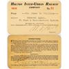 Image 1 : Holton Inter-Urban Railway Co. Annual Pass   [138842]
