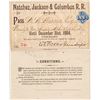 Image 1 : Natchez, Jackson & Columbus Railroad Annual Pass  [138876]