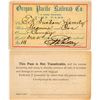 Image 1 : Oregon Pacific Railroad Company Annual Pass  [138869]